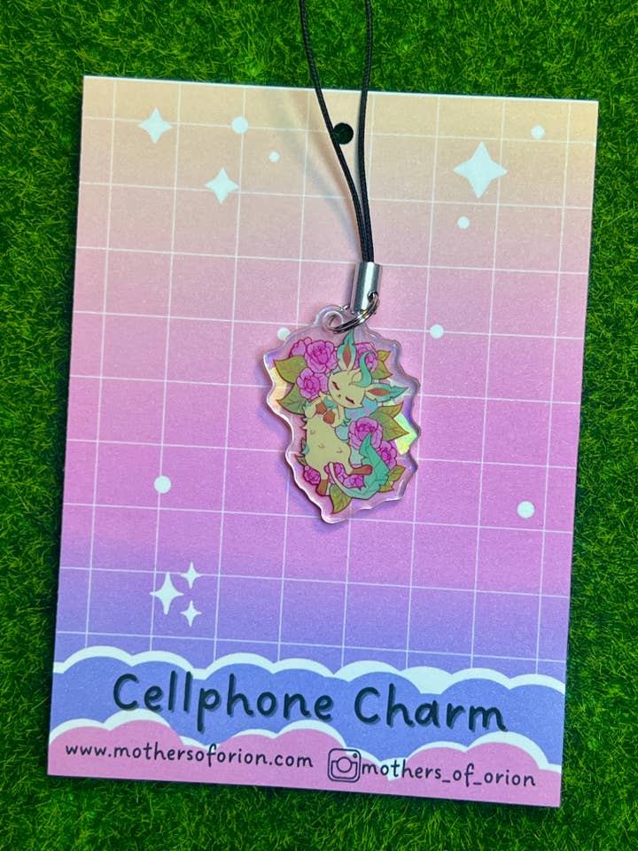 Eeveelutions Flowers Cellphone Charm Leafeon for wholesale by Mothers Of Orion