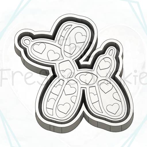 *NEW RELEASE* Balloon Dog with Hearts Freshie Mold for wholesale by The Freshie Junkie, LLC