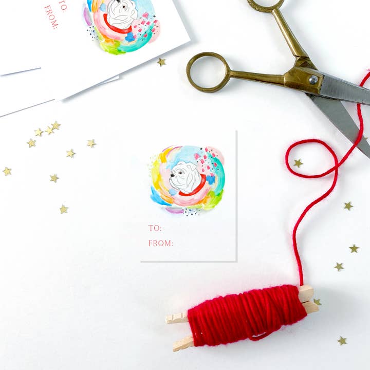 Confetti Dawg Gift Tags for wholesale by Natty Michelle Paperie