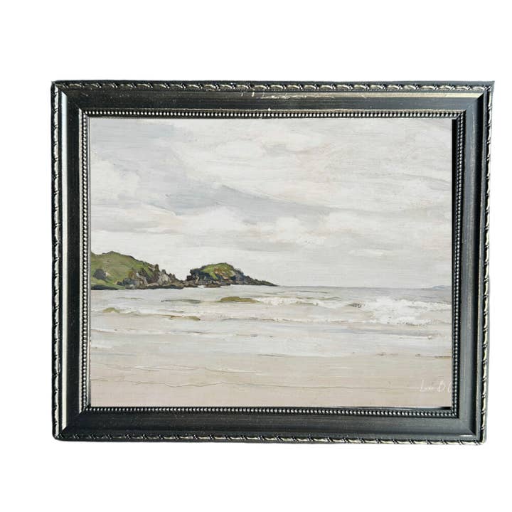 Italian Waterfront | French Country Black Framed Art for wholesale by Luxe B Co