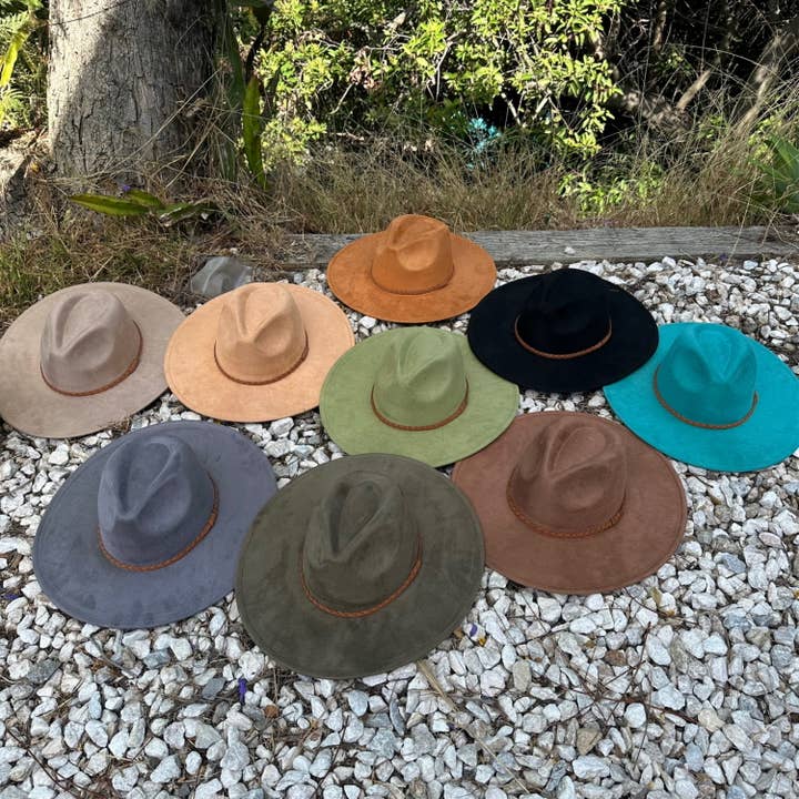 One and Only Accessories - Wholesale Fedora - Women's - Best seller Fashion Classic Wide Brim suede Hat New Color