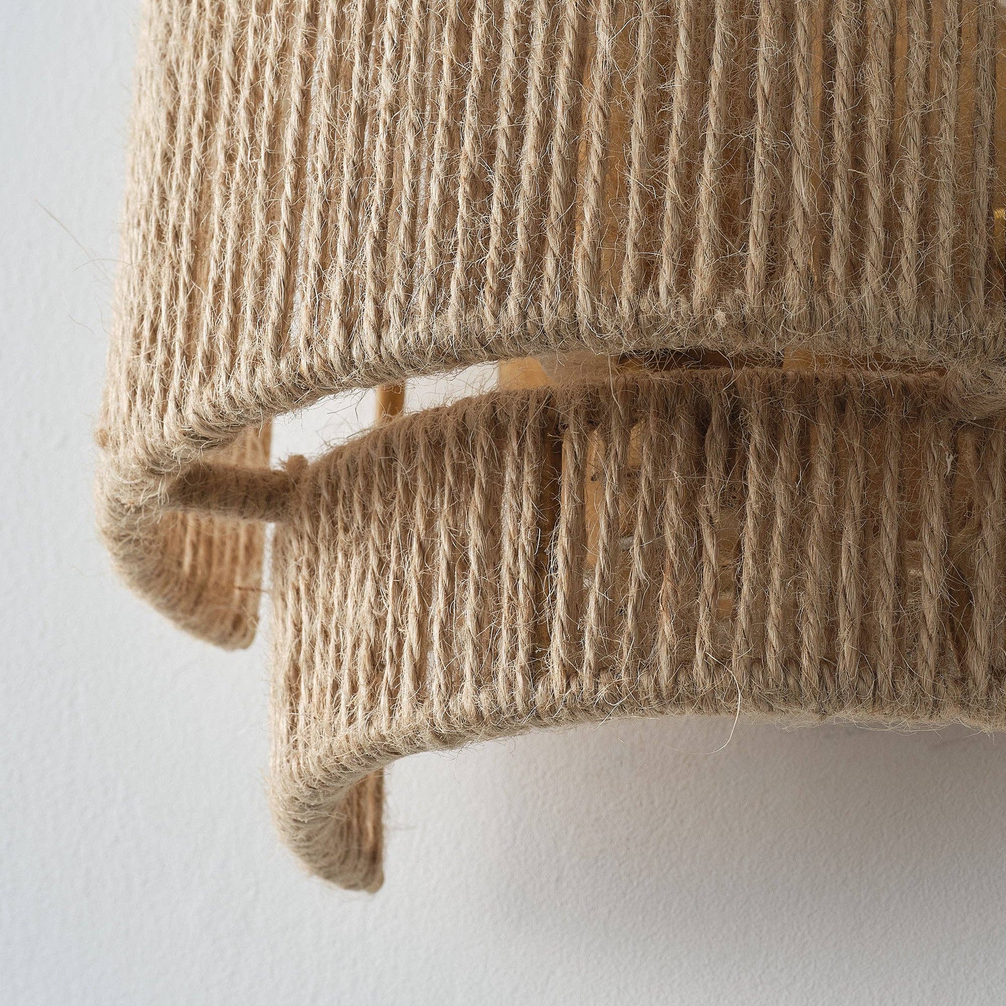 Brio Lighting - Wholesale Sconce - Lusteria 9" Boho Hand Woven Rope 1-Light Wall Sconce Light12