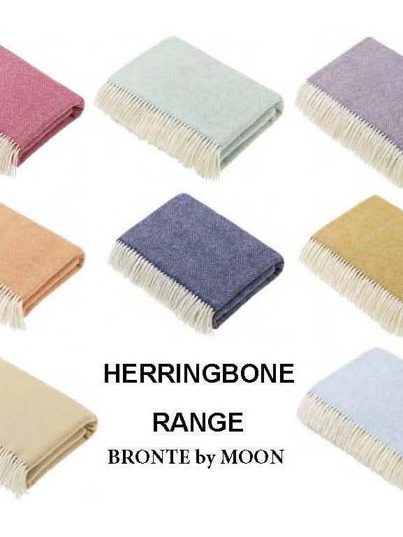 Herringbone - Merino Lambswool Throws - Made in England for wholesale by Bronte Moon