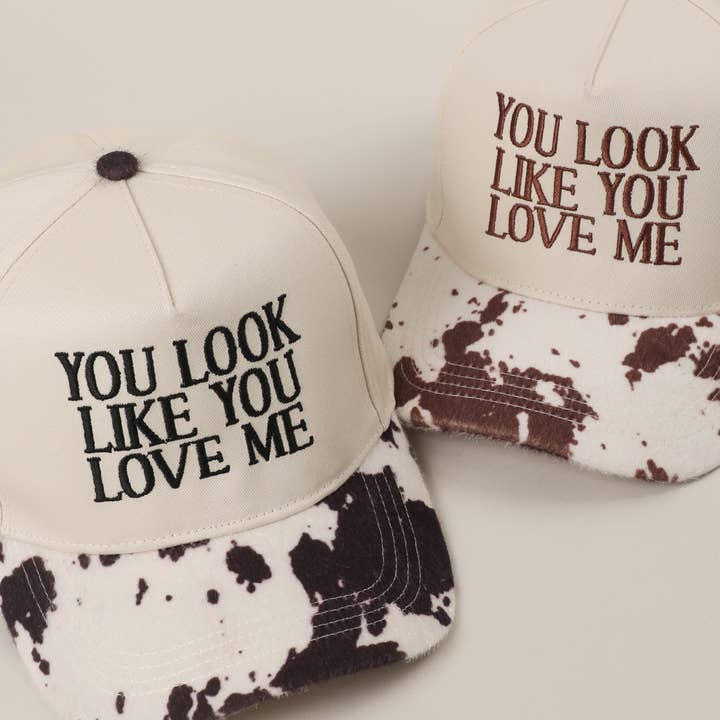 Fashion City - Wholesale Trucker Hat - Unisex - You Look Like You Love Me Embroidered Animal Print Trucker 8