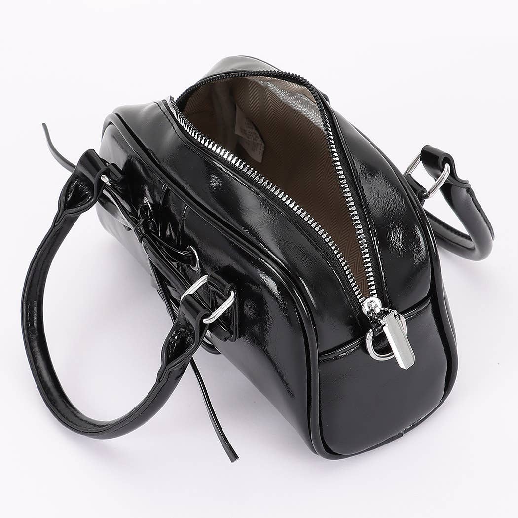 3AM BY H&D ACCESSORIES – Engroshandel Taske med håndtag – til kvinder – Bowlingtaske i vegansk læder med snørelukning6