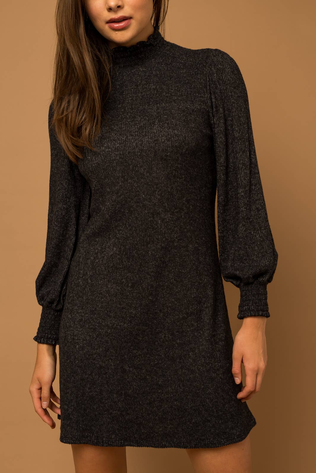 Black LONGSLEEVE MIDI DRESS for wholesale on Faire5
