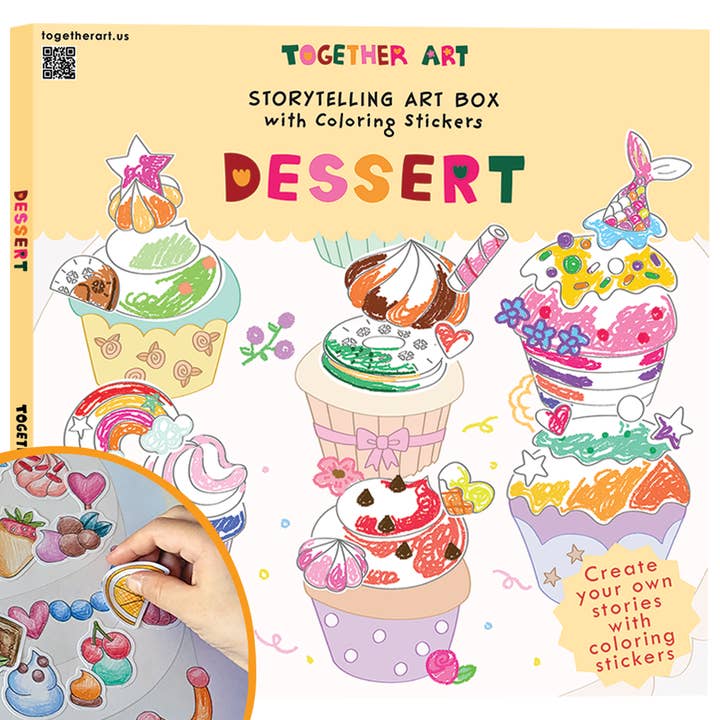 Dessert Storytelling Art Box, with Coloring Stickers for wholesale by together art