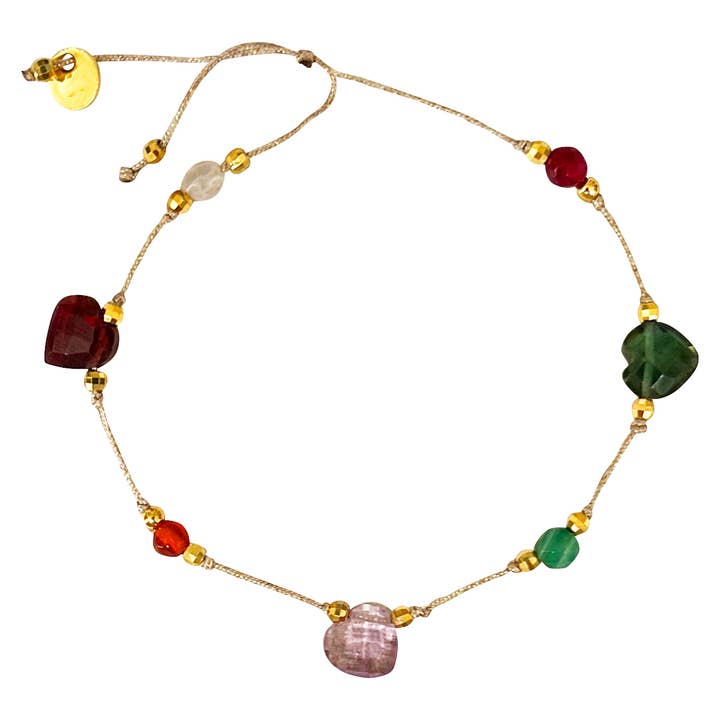 Sophie Deschamps Bijoux - Wholesale Charm/Dangle Bracelet - Martha Three Hearts or Stars Fine Stone Bracelet (BMA63)