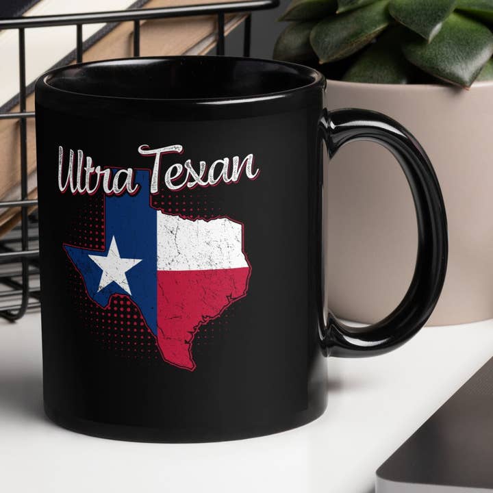 Caneca Preta Brilhante por atacado de Mixed Texan Store