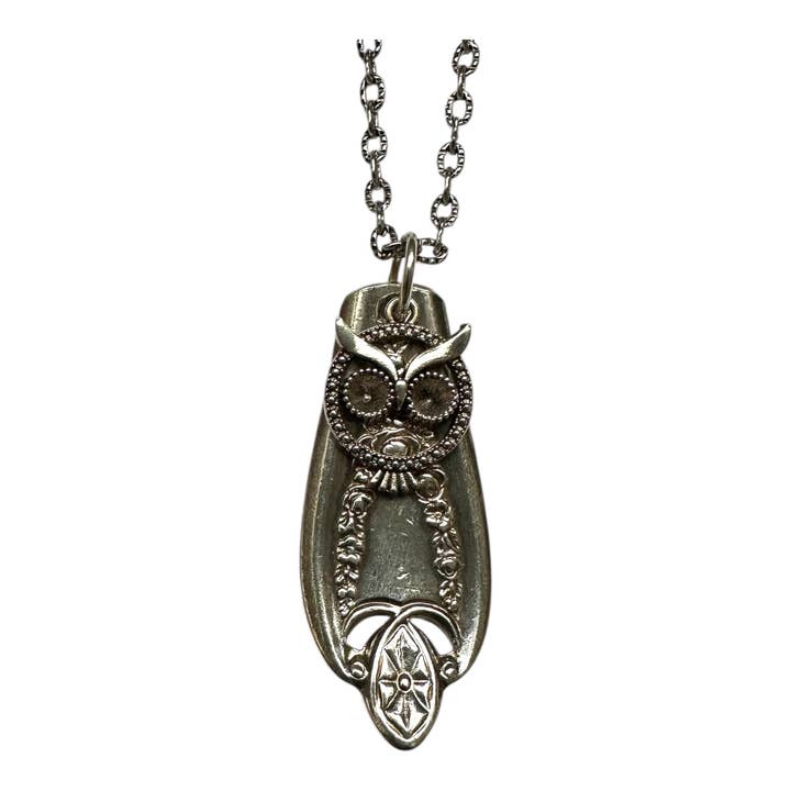Vintage Owl Spoon Handle Pendant for wholesale by Handpicked By Lori