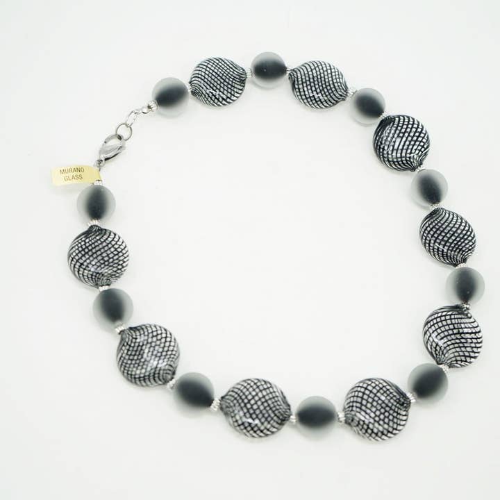 Via Graceffo – Colar com missangas/pérolas por atacado – Colar de Contas de Vidro Murano Autêntico, Monica9, Contas Redondas e em Forma de Disco8