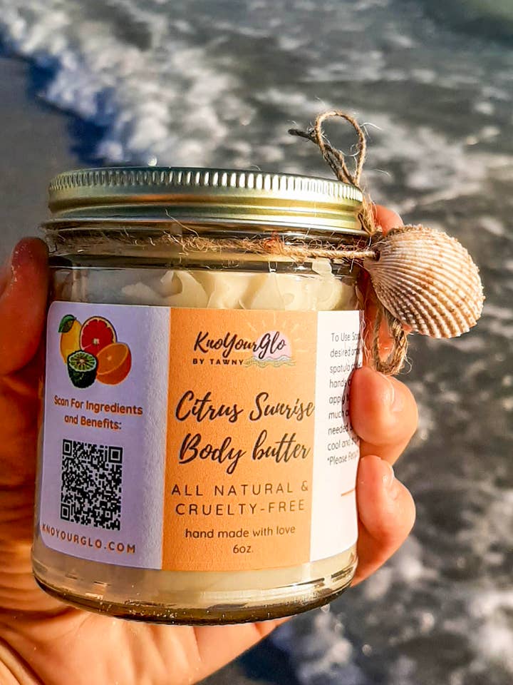 Citrus Sunrise- Energizing Body Butter 6oz. for wholesale by KnoYourGlo