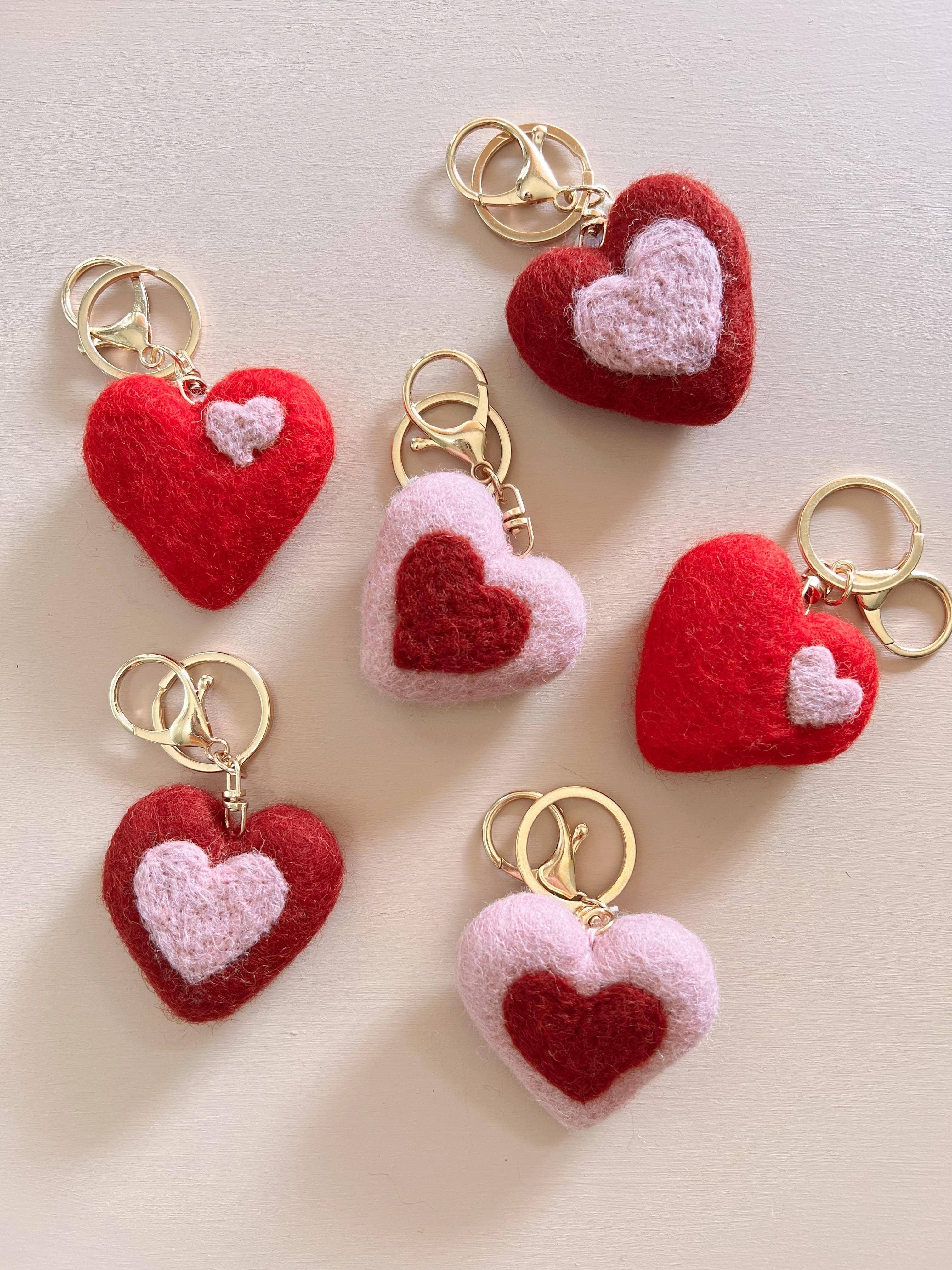 Home Dweller - Wholesale Keychain – Unisex - Felt Heart Keychain | Bag Charm1
