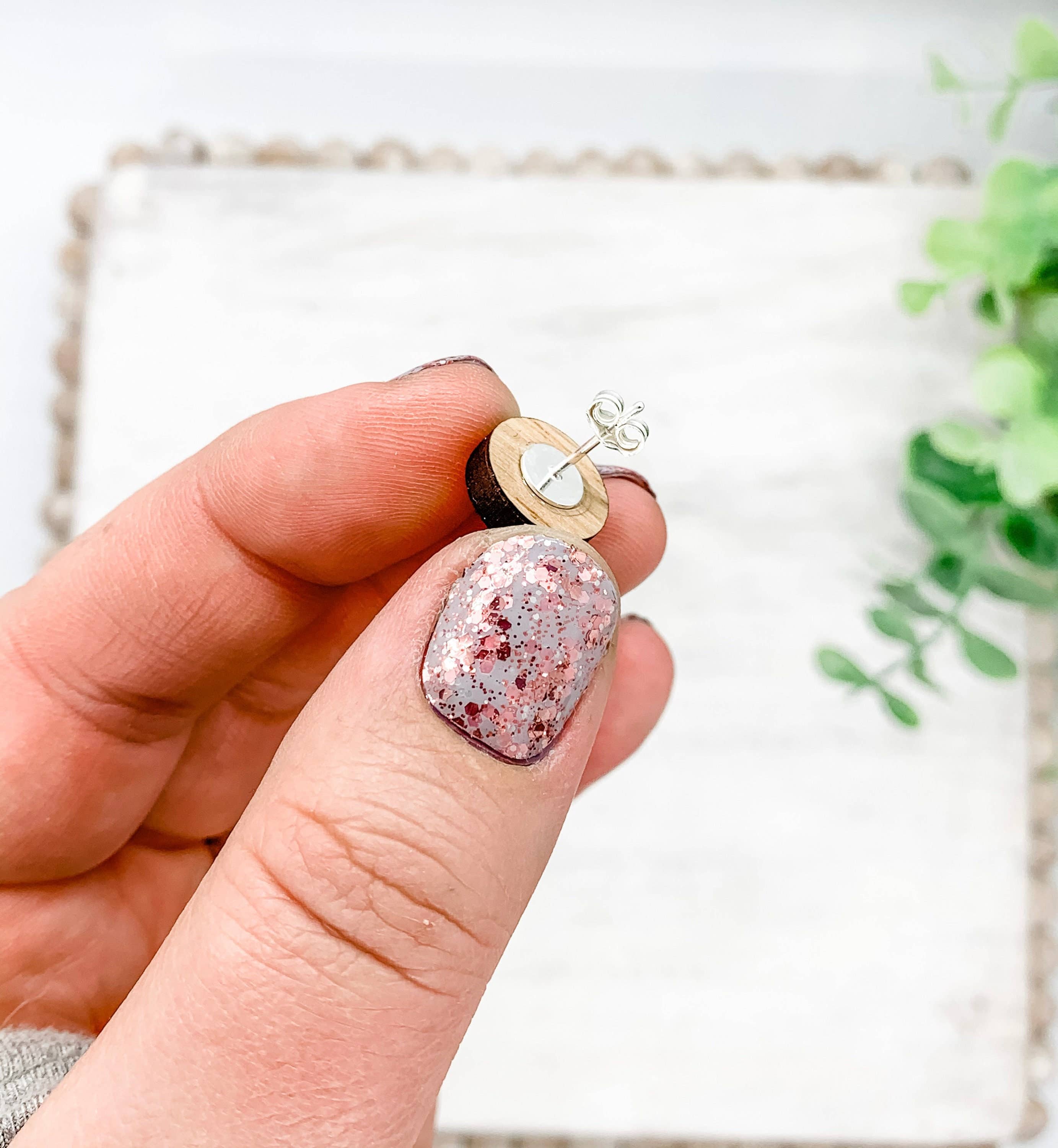 Fleece & Fancy - Wholesale Stud/Post Earrings - Laser Cut Petoskey Stone Stud Earrings3