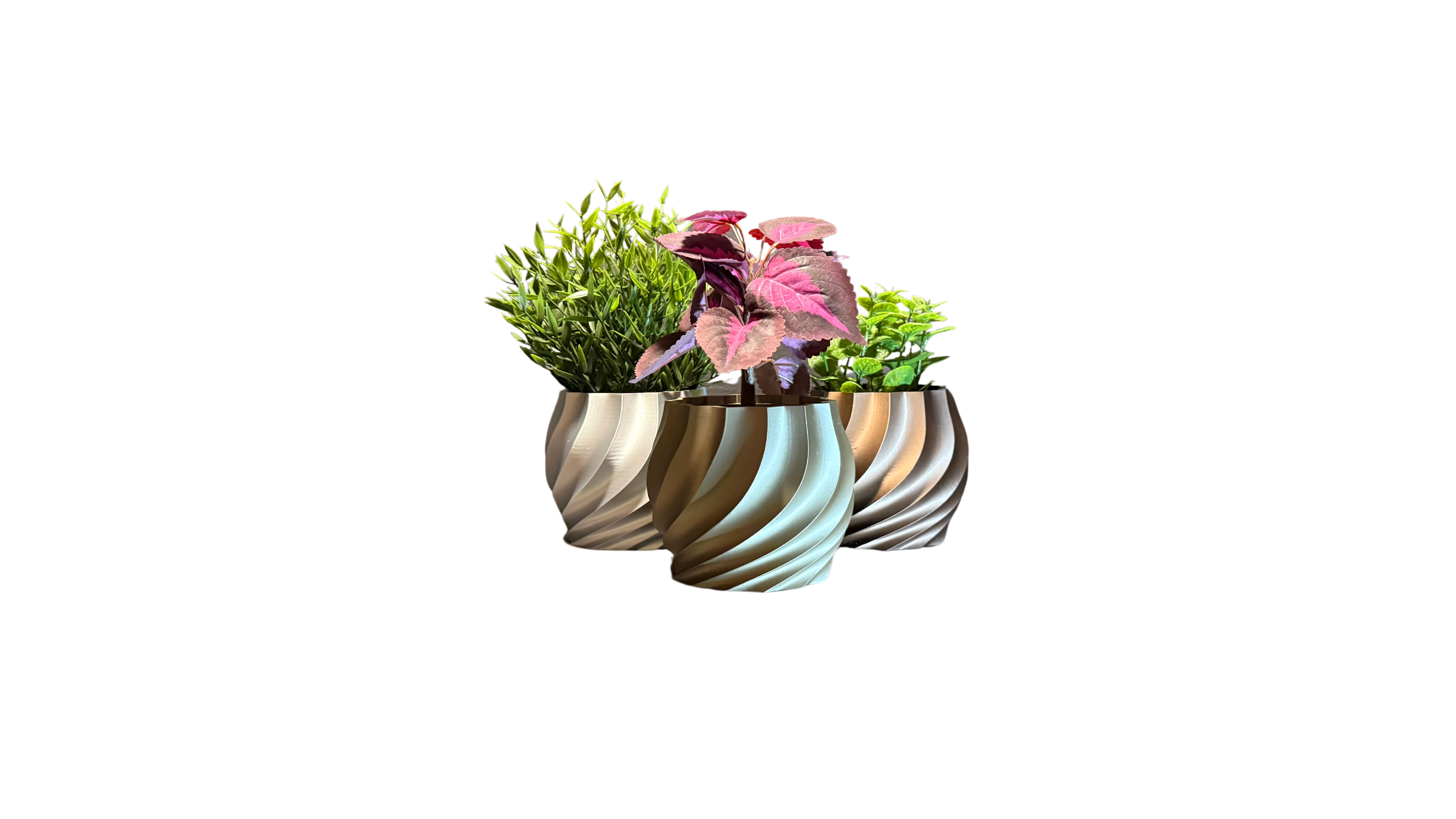 <3 Studio - Wholesale Plant Pot - Twist of Faith Planter – 3D Printed Eco-Friendly Pot1