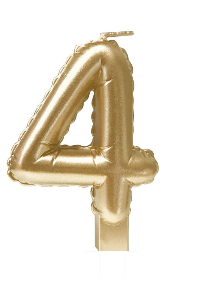 Foil balloon candle gold - 4 for wholesale by PD Party