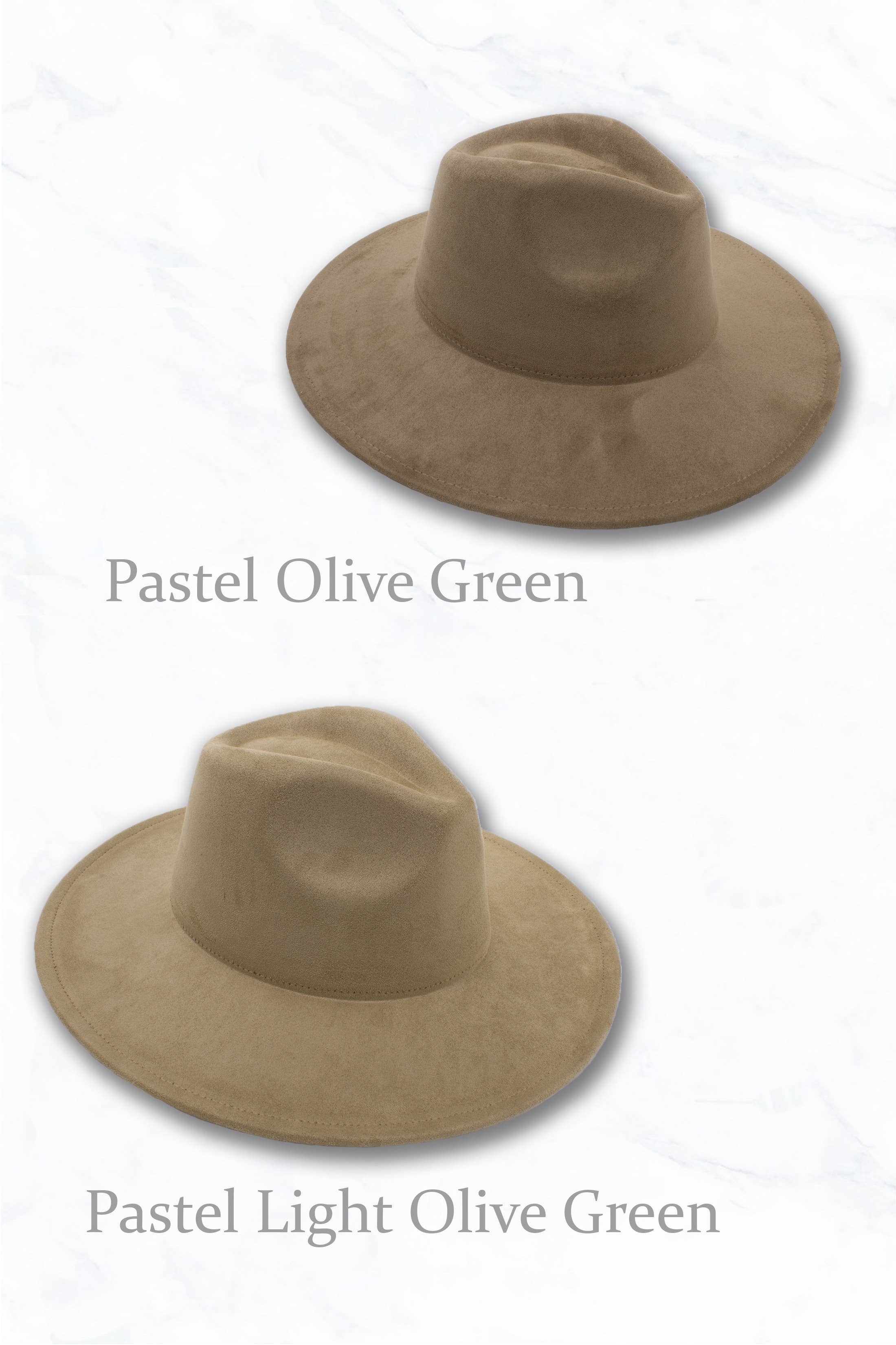 Suzie Q USA – Großhandel Fedora-Hut – Damen – Wildleder-Fedora mit großem Rand und Pfirsich-farbigem Oberteil9