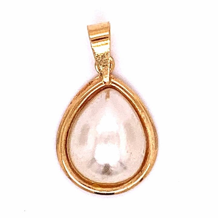 Gold Filled Teardrop Pearl Pendant, Pearl Pendant, Gold Pendant, Pearl Jewelry, Charms For Jewelry Making, Bulk Jewelry Making Charms, Wholesale for wholesale by The Bead Bazaar