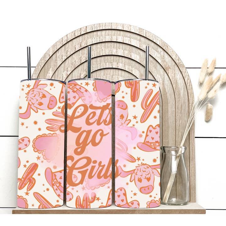 Let's Go Girls Insulated Tumbler for wholesale by Bag It Up Boutique
