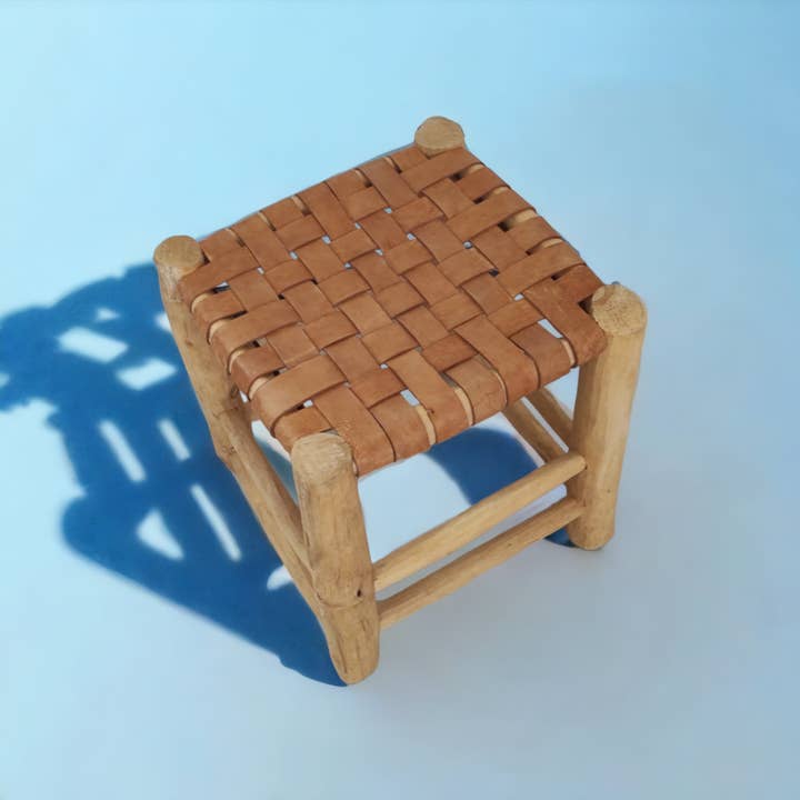 Berberparadise - Wholesale Stool - moroccan Woven Foot Stool, woven counter stool