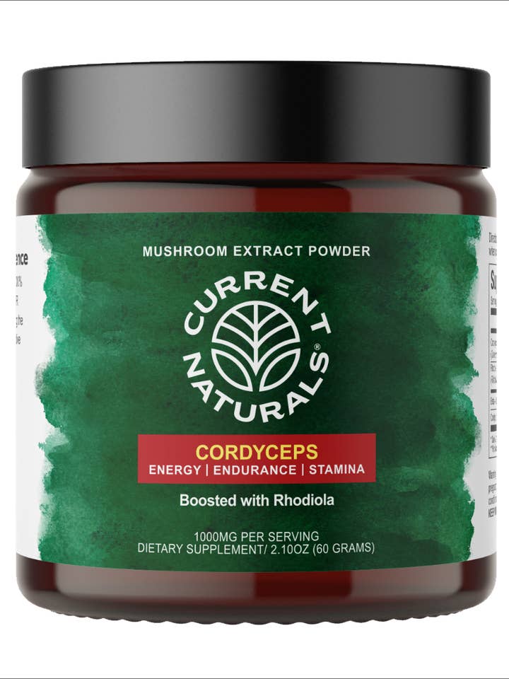 Extrait de champignon CN Cordyceps en poudre (2,1 oz) pour la vente par Current Naturals