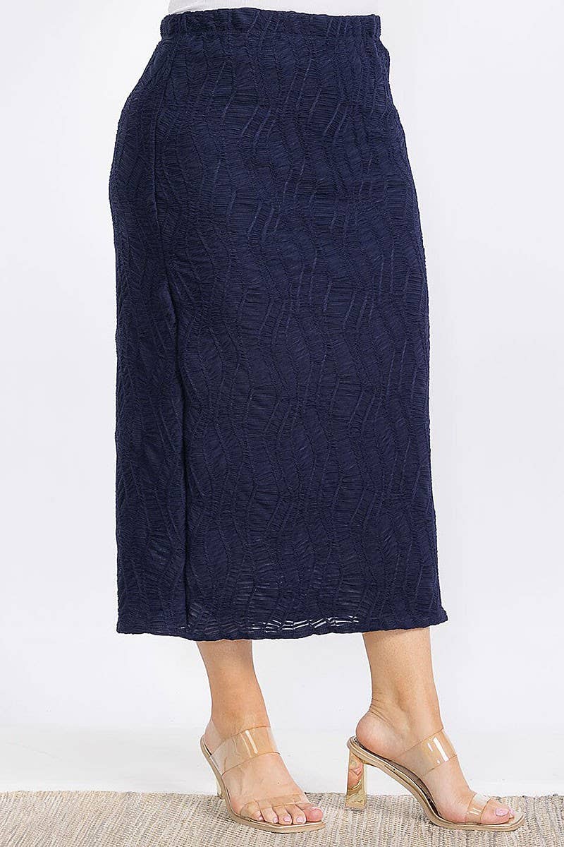 ROUSSEAU – Engroshandel Nederdel - Dame – MAKSINEDERDEL MED ELASTISK TALJE OG RYNKEDETALJER8