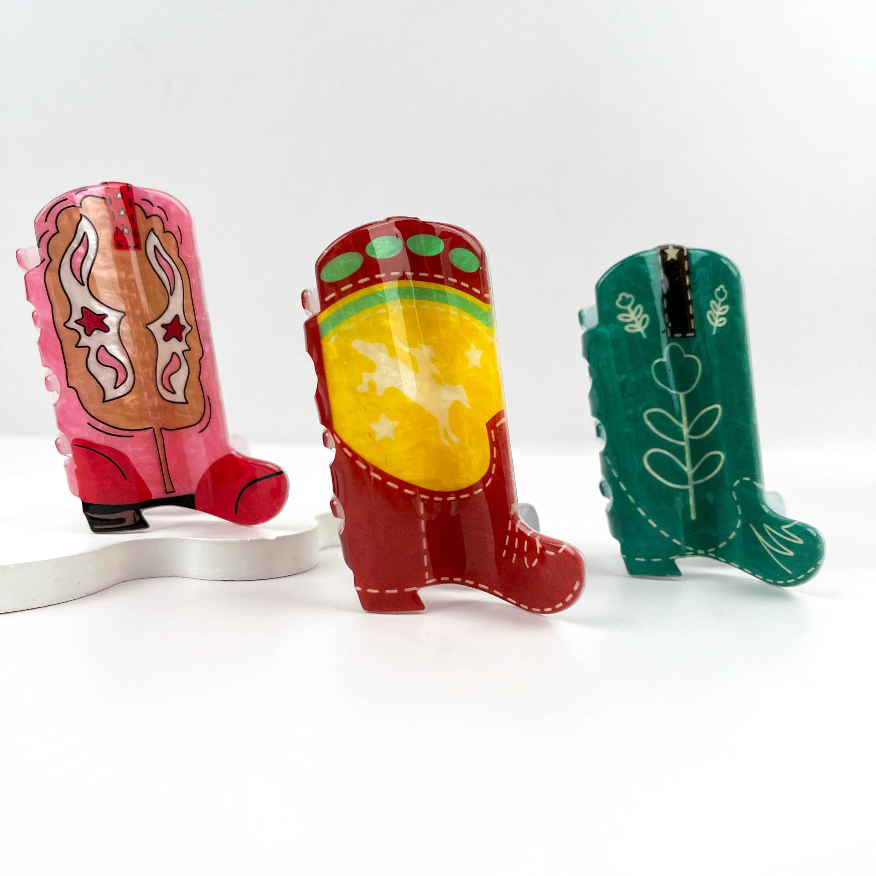 mildstyles - Wholesale Hair Clip - Women's - Cowboy Boots Acrylic Hair Claw Clip11