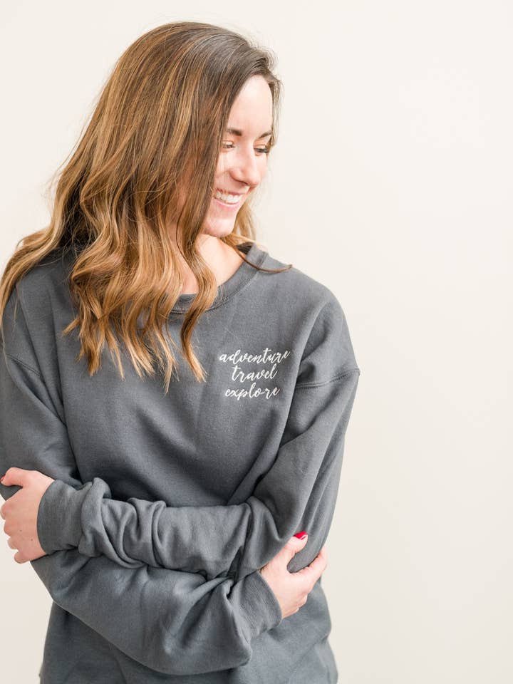Adventure Travel Explore Crew for wholesale by Amy Grace Monograms