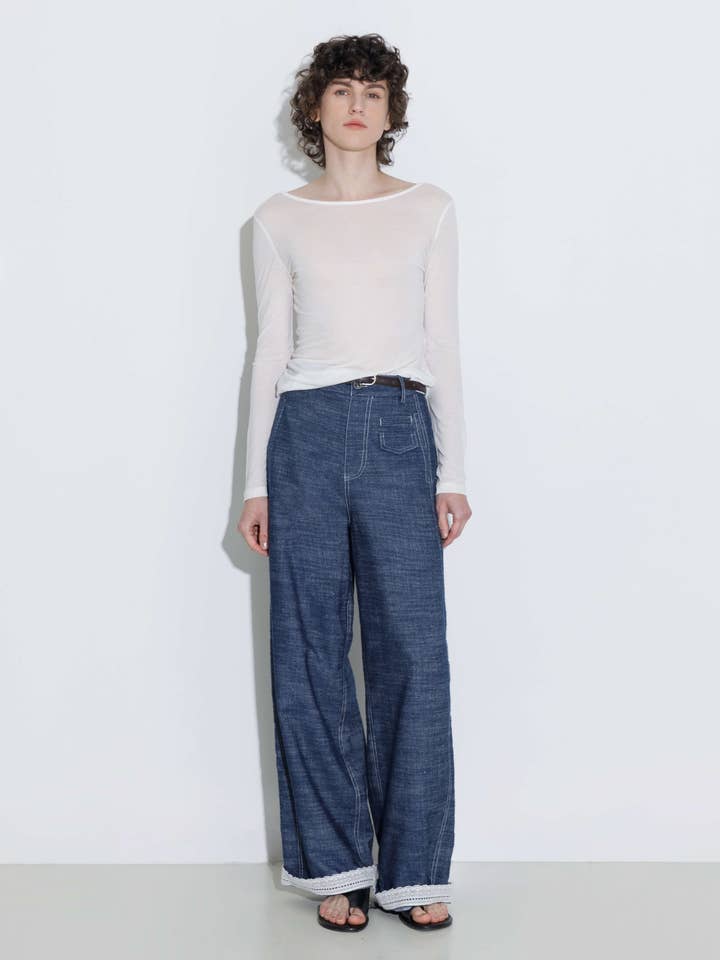 CUBIC – Engroshandel Strikket top - Dame – Ærmeløs dyb U-hals gennemsigtig striktop14