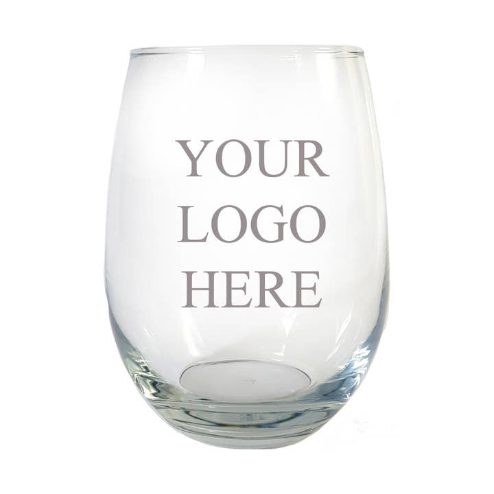 Custom Logo Engraved Stemless Wine Glass 18oz for wholesale by Lyoncraft