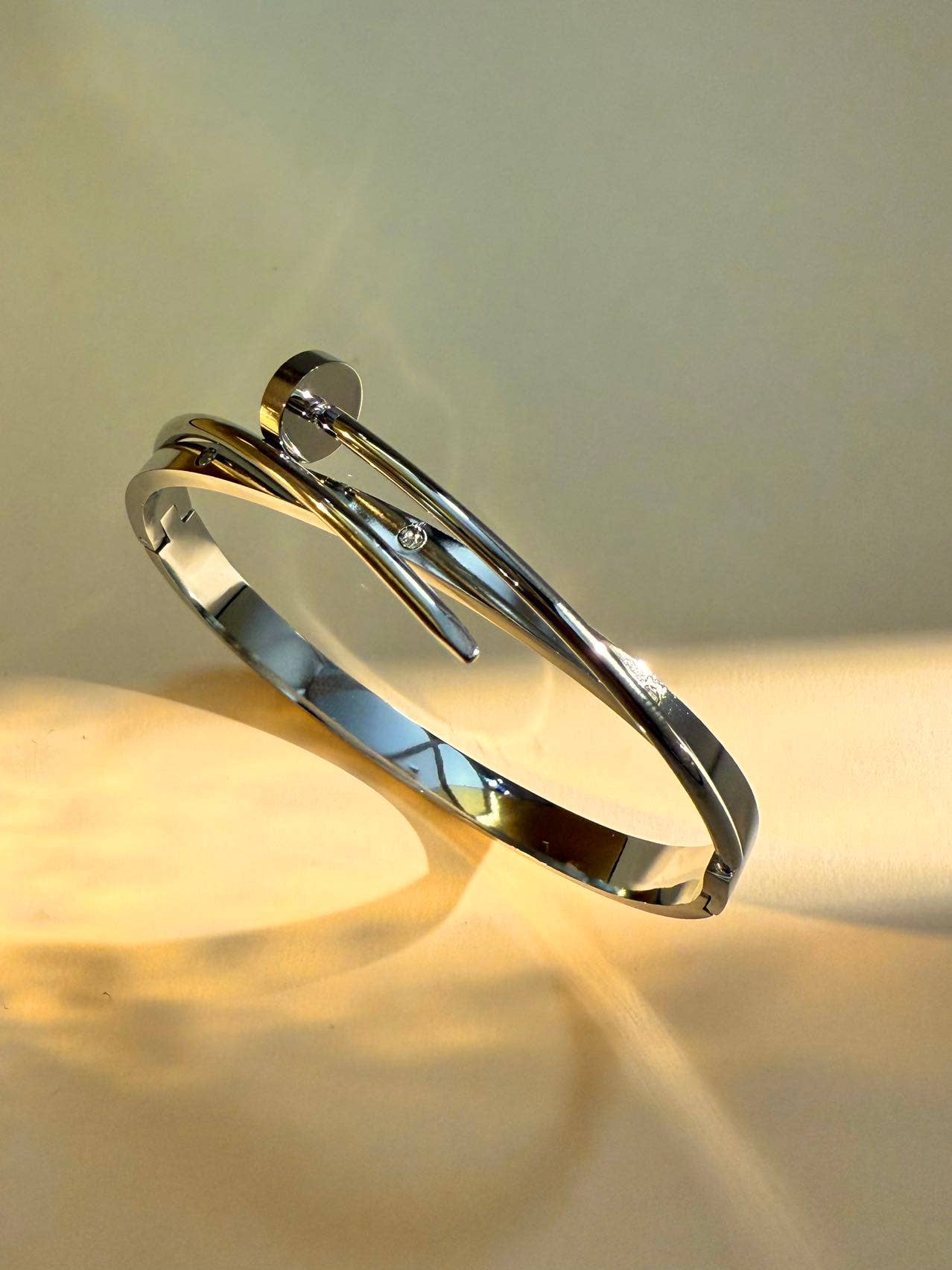 COSMOS - Wholesale Cuff Bracelet - Cuff Bangle Bracelet with Nail Design in Stainless Steel3