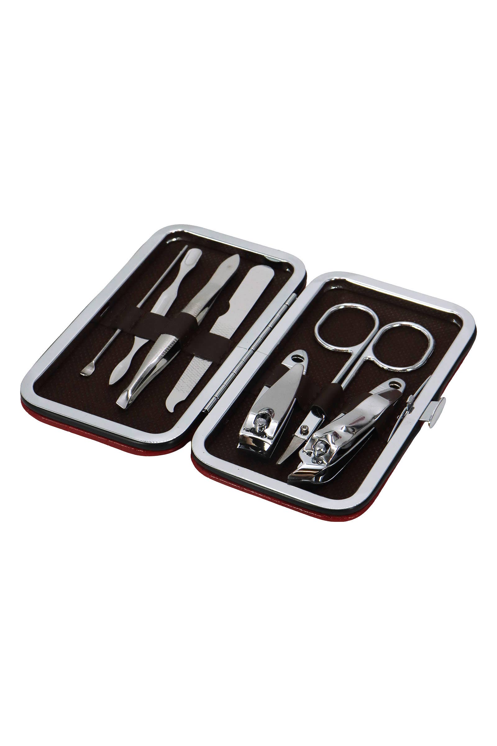 ASSORTED Faux Crocodile Leather 7-pcs Nailcare Kit for wholesale on Faire5