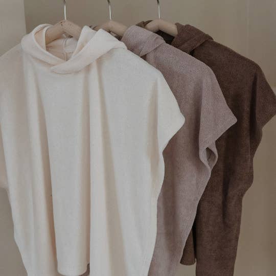 Uniseks badstof strandhoes met capuchon voor kinderen en volwassenen voor wholesale door peekaboo