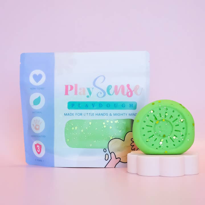 Play Sense Dough | Glitter Green | Fresh Cucumber Scented for wholesale by Play Sense