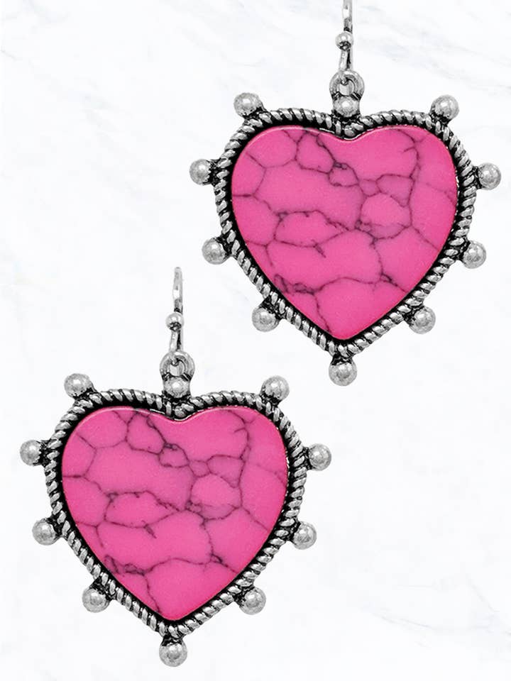 Boucles d'oreilles coeur pour la vente par Suzie Q USA