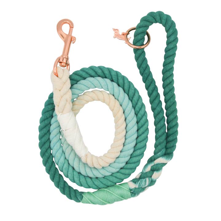 Dog Rope Leash - Ombre Teal for wholesale by SASSY WOOF
