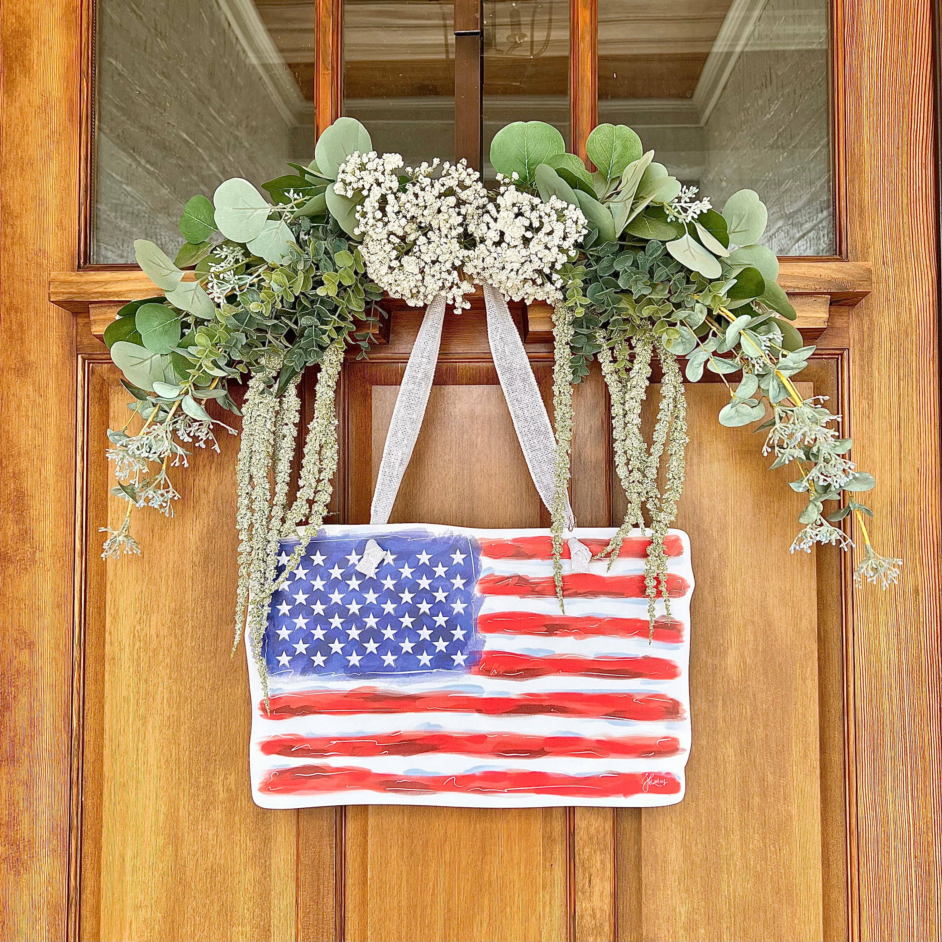 Songbird Grove Collection - Wholesale Door Hanger - American Flag Door Hanger1