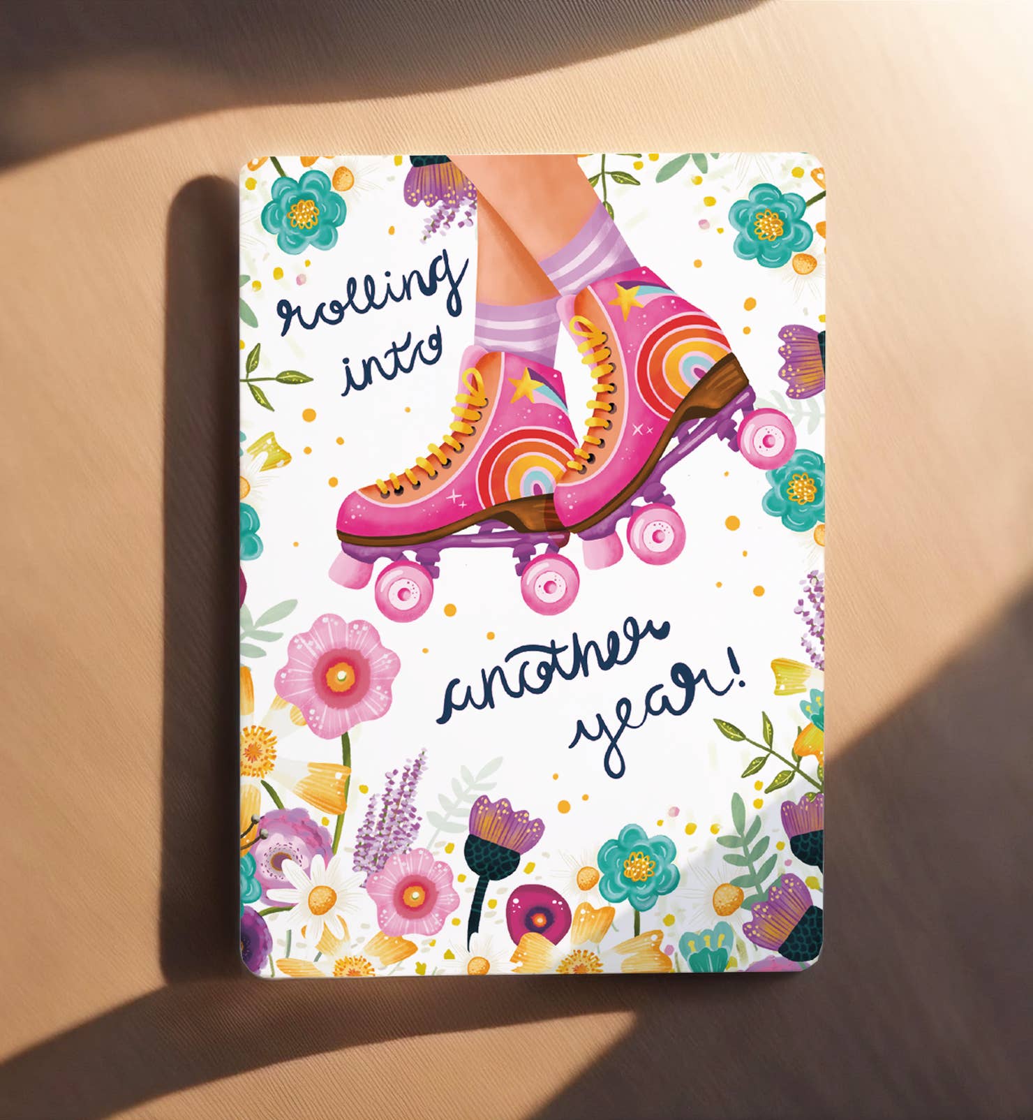 Aniet Illustration – Engroshandel Fødselsdagskort – Kort fødselsdag rulleskøjter tillykke skate postkort1