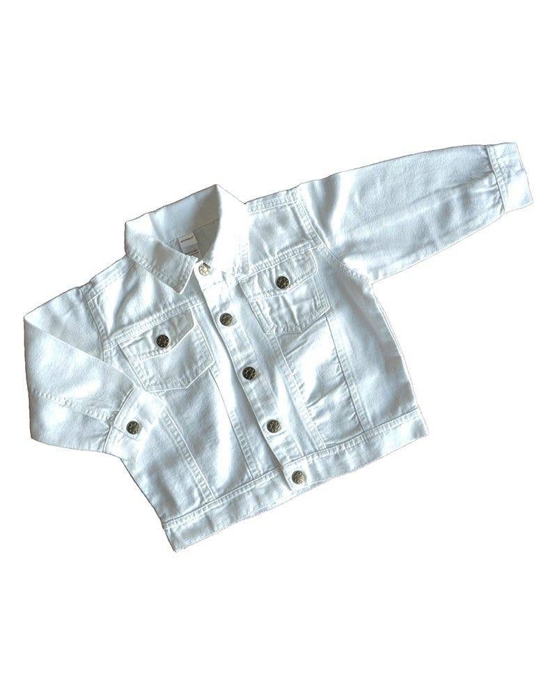 Infant, Toddler, Kids White Denim Jacket, White CanvasJacket for wholesale on Faire1