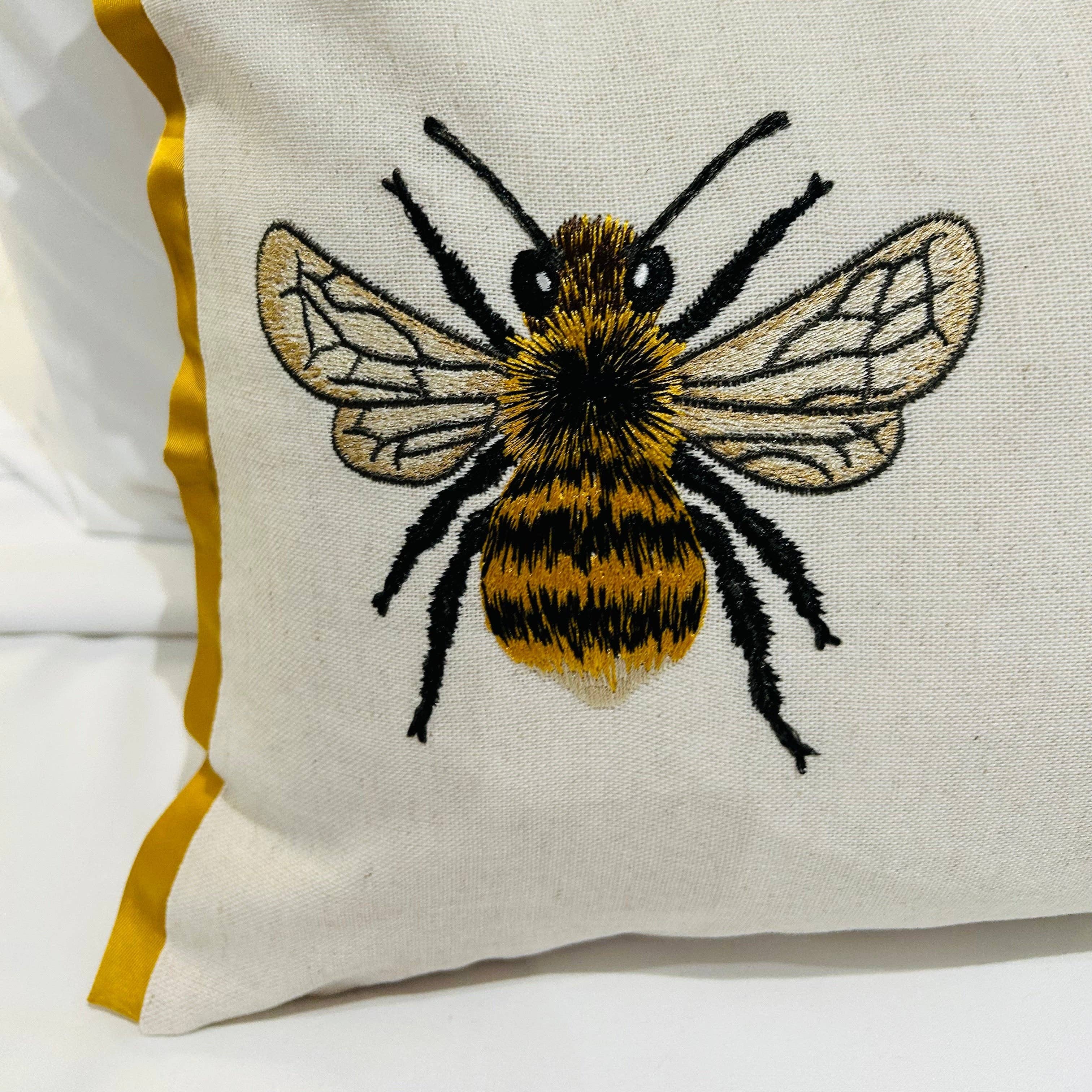 Pollen Sisters - Wholesale Throw/Decorative Pillow - Embroidered Bee Cushion4
