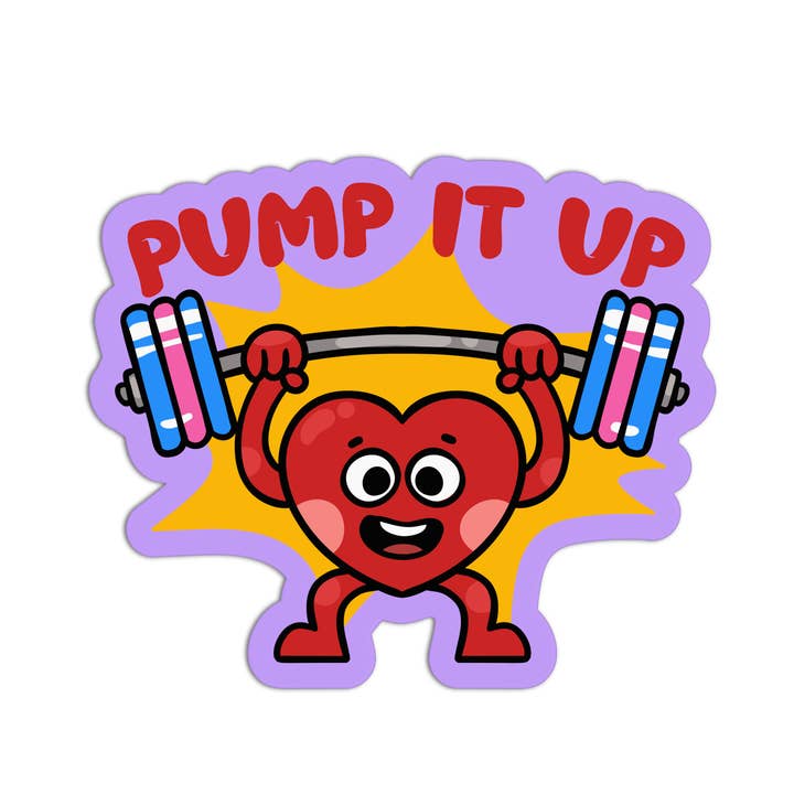 Pump It Up Exercise Stickers for wholesale by Girls Printing House