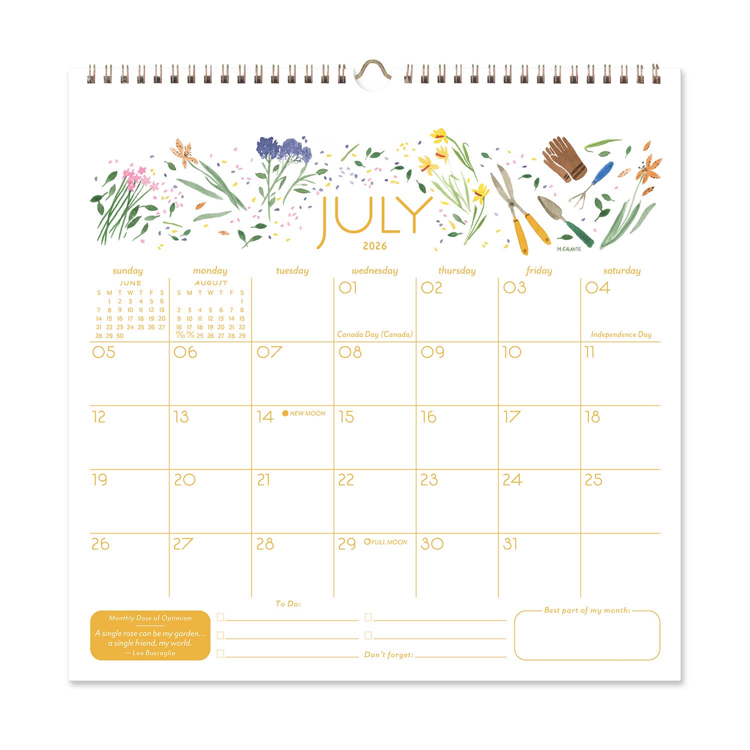 Seedlings - Wholesale Calendar - 2026 Seedlings Garden Party 12 Month Classic Grid Calendar16