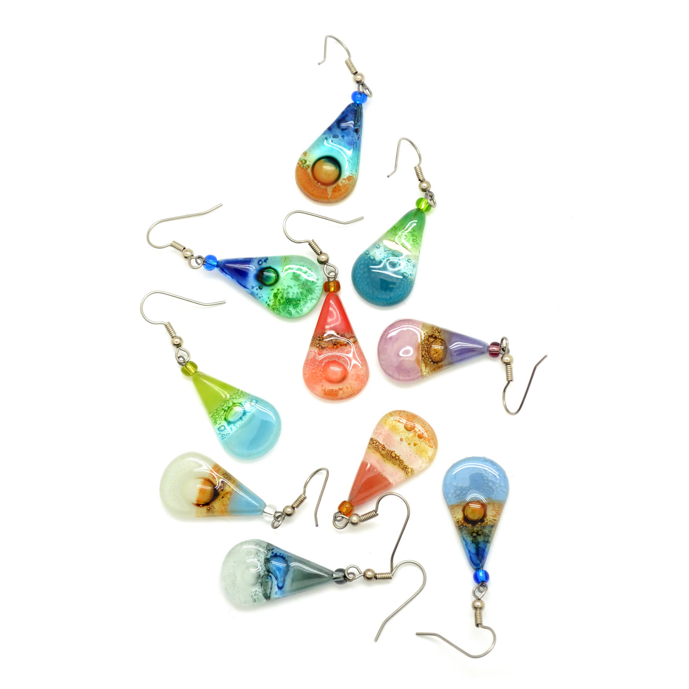 Dunitz & Company - Wholesale Dangle Earrings - Teardrop Glass Dangle Earrings0