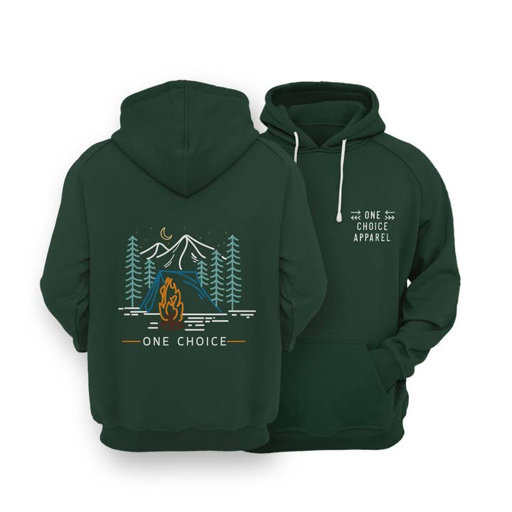 Sustainable Hoodie - Bonfire Scene for wholesale by One Choice Apparel