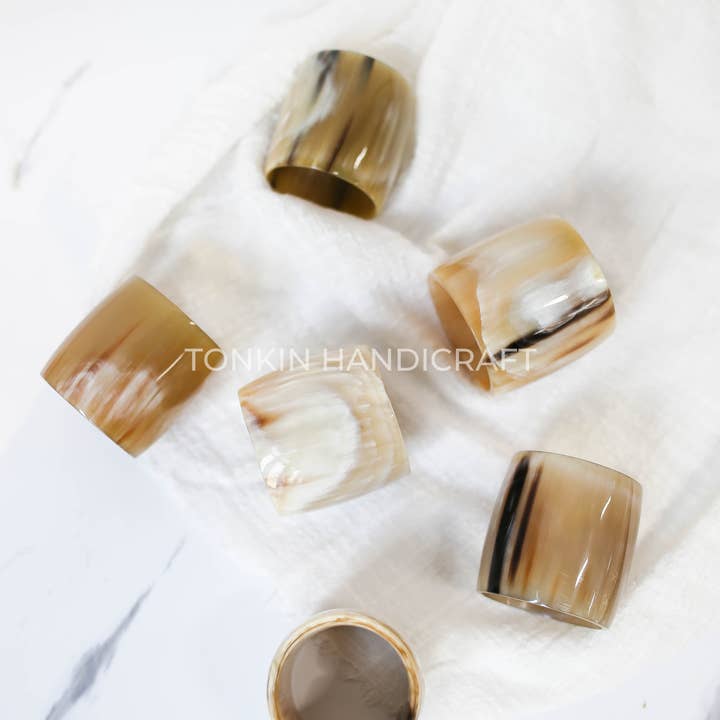 Tonkin Handicraft - Wholesale Napkin ring - Buffalo Horn Long Napkin Ring11
