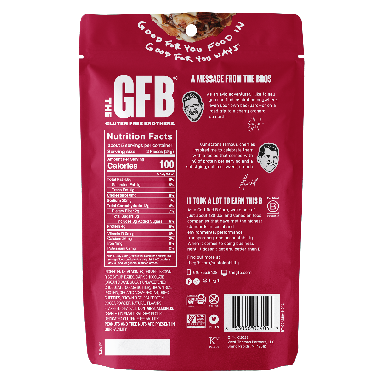 The GFB - Wholesale Snack Bar - Chocolate Cherry Almond Gluten Free Protein Bites8