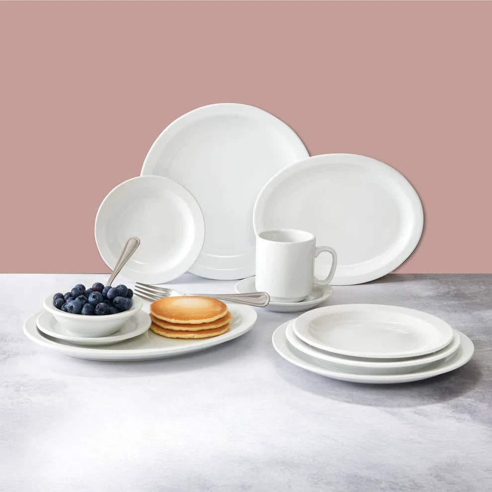 EcoQuality - Wholesale Saucer - BSR-558NR, 3 Doz/Case Birkhall 5-5/8" White Porcelain Saucer, Narrow Rim1