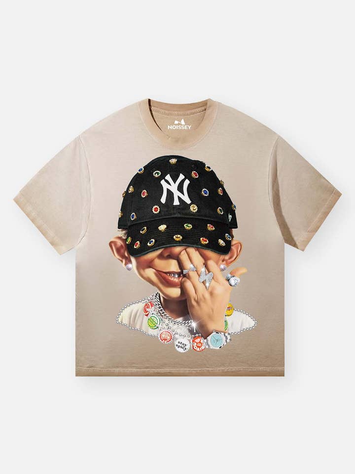 Bad Boy Trendy Gradient Print T-shirt for engroshandel hos NOISSEY