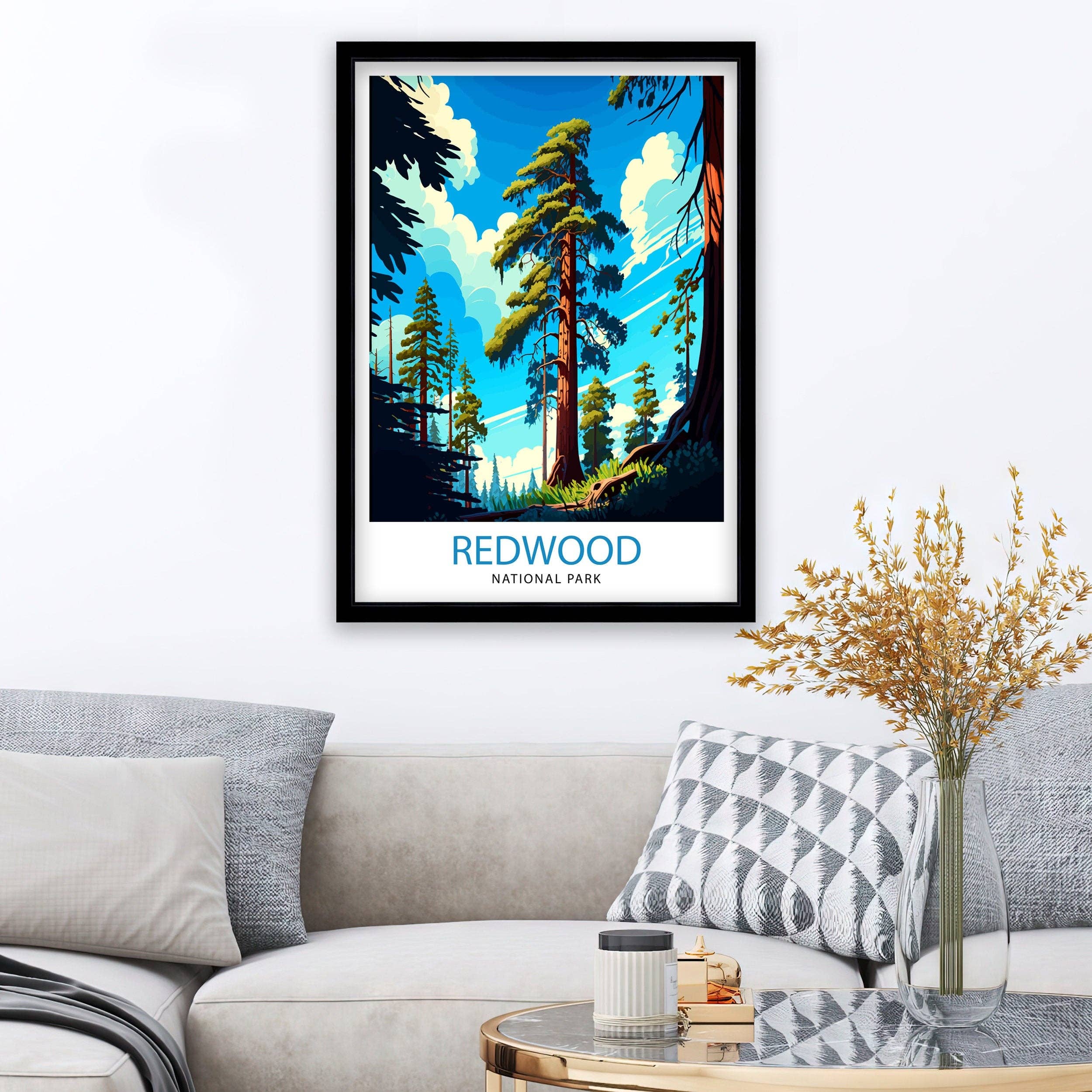 InkNPrintz – wholesale Art print – Redwood National Park Travel Poster5