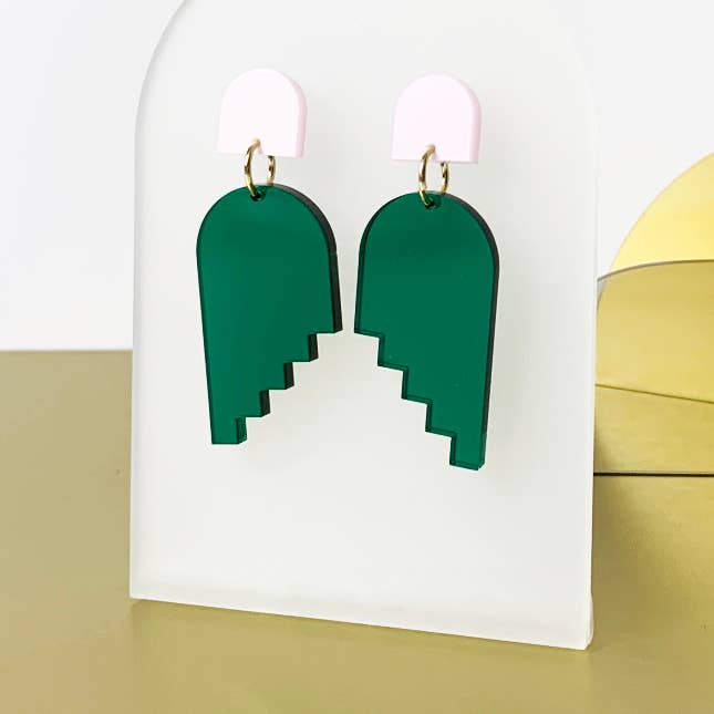 Oorbellen van gerecycled plastic TRANSLUCENCE voor wholesale door mimimono